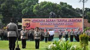 Kapolresta Cirebon Pimpin Sertijab Kapolsek Susukanlebak