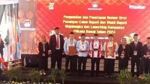 Dua Paslon Bupati dan Wakil Bupati Majalengka Ikuti Pengundian Nomor Urut