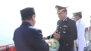 Kapolres Ciko Hadiri Upacara Tabur Bunga HUT TNI-AL