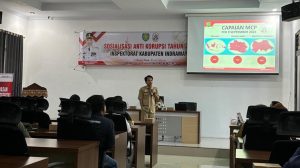 Inspektorat dan Satgas Saber Pungli Indramayu Berikan Pemahaman Anti Korupsi