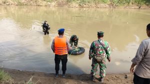 Warga Cigobang Hanyut di Sungai Cisanggarung, Lanal Cirebon Terjunkan Tim Penyelam