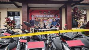 13 Motor Misterius Disita, Polisi Ungkap Jaringan Curas dan Penadah di Kuningan