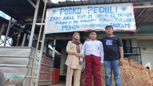 Spanduk Posko Peduli Zaki Banyak Mendapat Simpatik Warga